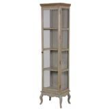 Vieux Olive Green Aged Glazed Narrow Cabinet